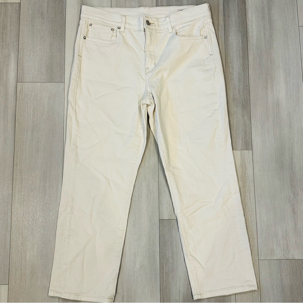 AYR Women's Straight Leg Jeans in Cream - Picture 5 of 11